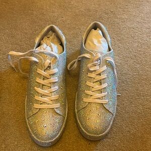 Silver Bling Sneakers